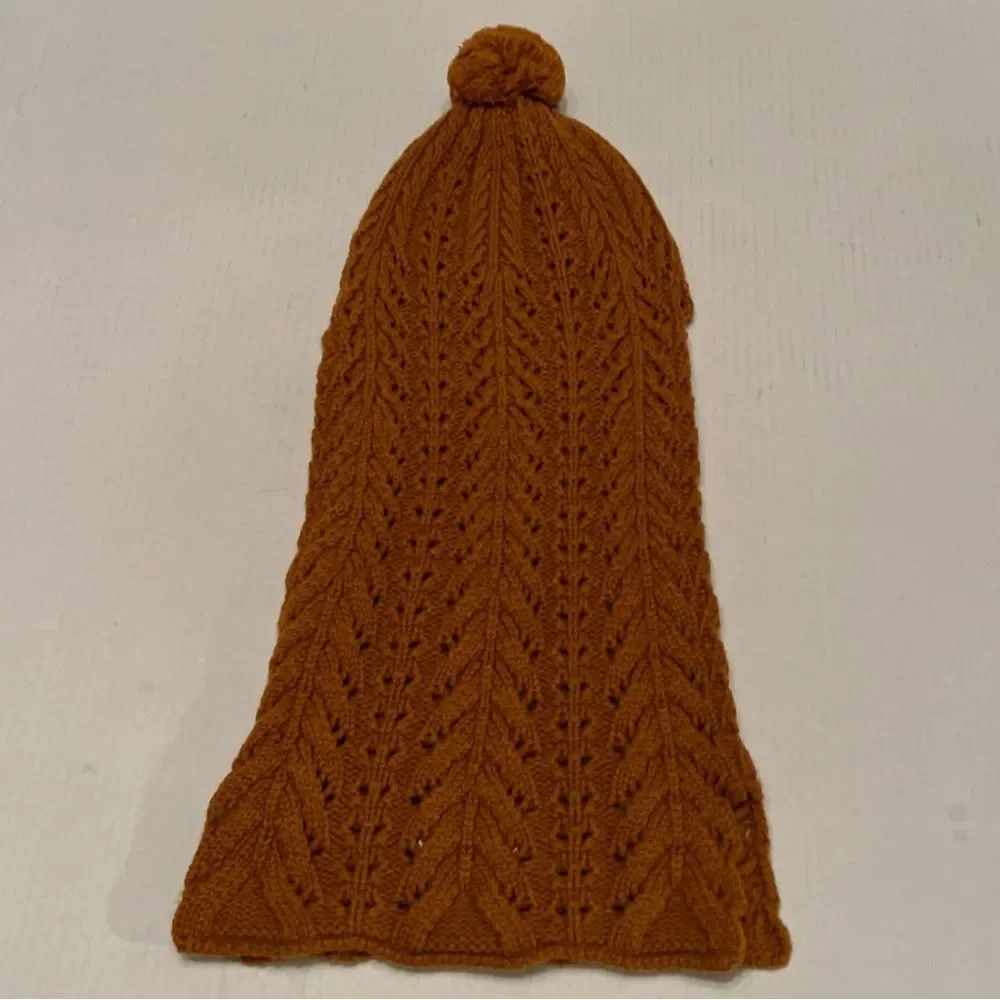 Luxton S-M Balaclava Hood Scarf Hat Rust
